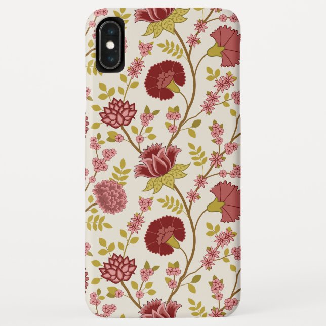 Jacobobohne Grosse Muster Reds Pinks Gold Creme Case-Mate iPhone Hülle (Rückseite)