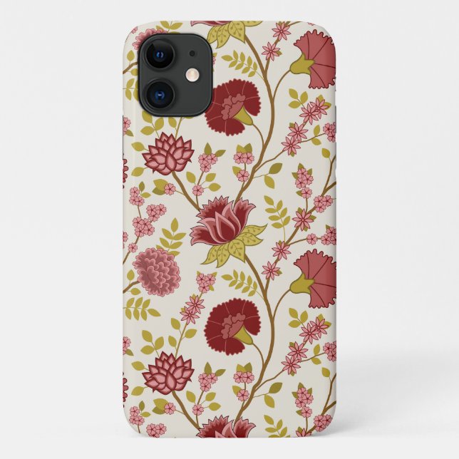 Jacobobohne Grosse Muster Reds Pinks Gold Creme Case-Mate iPhone Hülle (Rückseite)