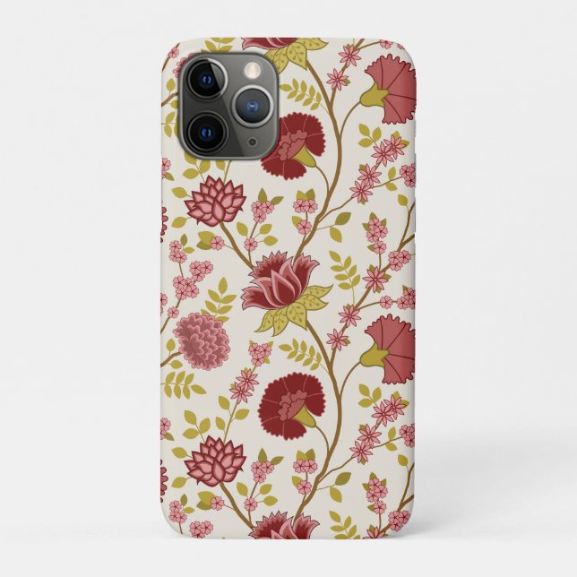 Jacobobohne Grosse Muster Reds Pinks Gold Creme Case-Mate iPhone Hülle (Rückseite)