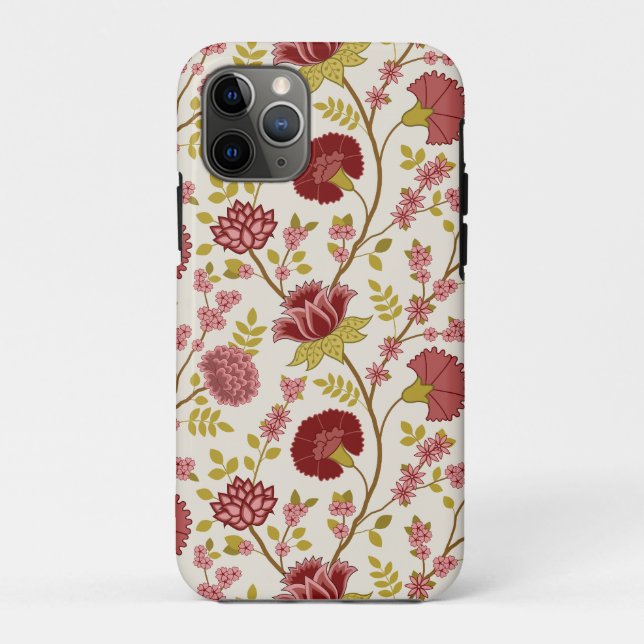 Jacobobohne Grosse Muster Reds Pinks Gold Creme Case-Mate iPhone Hülle (Rückseite)