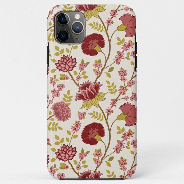 Jacobobohne Grosse Muster Reds Pinks Gold Creme Case-Mate iPhone Hülle (Rückseite)
