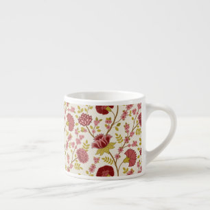 Jacobobohne Grosse Muster Reds Pinks Gold Creme Espressotasse