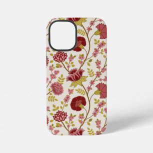 Jacobobohne Grosse Muster Reds Pinks Gold Creme iPhone 12 Mini Hülle
