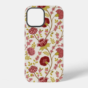 Jacobobohne Grosse Muster Reds Pinks Gold Creme iPhone 12 Hülle