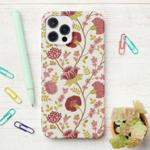 Jacobobohne Grosse Muster Reds Pinks Gold Creme iPhone 12 Pro Max Hülle