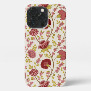 Jacobobohne Grosse Muster Reds Pinks Gold Creme iPhone 13 Pro Hülle