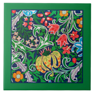 Jacobobohnenflora grenzt an Emerald Green Fliese