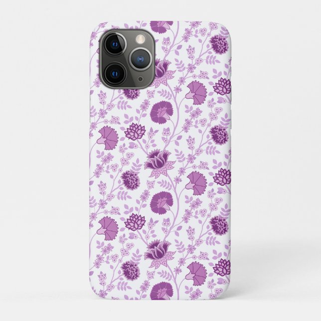 Jacobobohnenfloral Repeat Pattern Pinks auf Weiß Case-Mate iPhone Hülle (Rückseite)