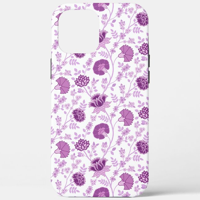 Jacobobohnenfloral Repeat Pattern Pinks auf Weiß Case-Mate iPhone Hülle (Rückseite)