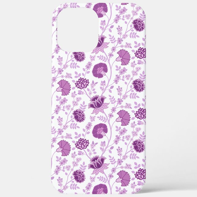 Jacobobohnenfloral Repeat Pattern Pinks auf Weiß Case-Mate iPhone Hülle (Rückseite)