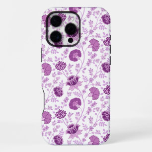 Jacobobohnenfloral Repeat Pattern Pinks auf Weiß iPhone 16 Pro Max Hülle
