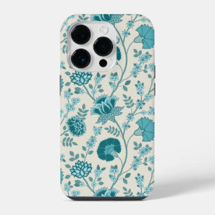 Jacobohne Blumenmuster Tees auf Creme iPhone 14 Pro Hülle