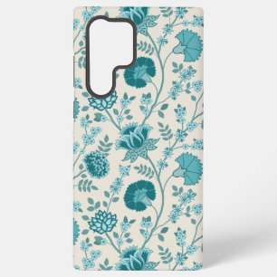 Jacobohne Blumenmuster Tees auf Creme Samsung Galaxy Hülle