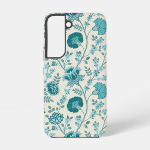 Jacobohne Blumenmuster Tees auf Creme Samsung Galaxy Hülle