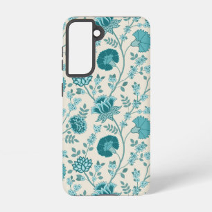 Jacobohne Blumenmuster Tees auf Creme Samsung Galaxy Hülle