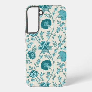 Jacobohne Blumenmuster Tees auf Creme Samsung Galaxy Hülle