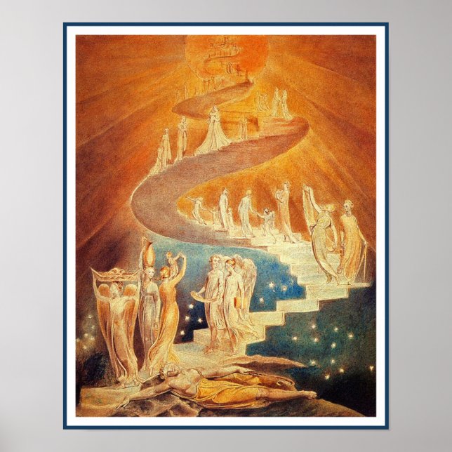 Jacob's Ladder von William Blake Poster (Vorne)