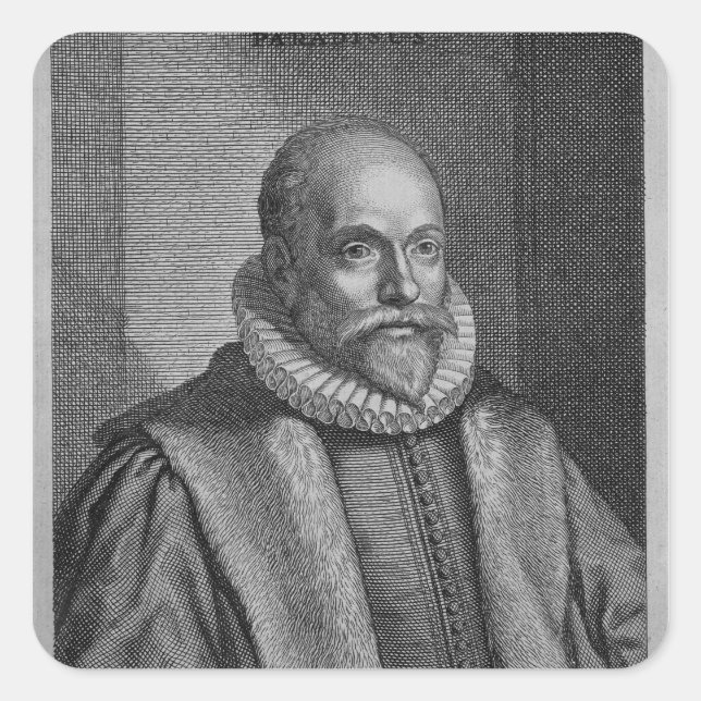 Jacobus Arminius Quadratischer Aufkleber (Vorderseite)