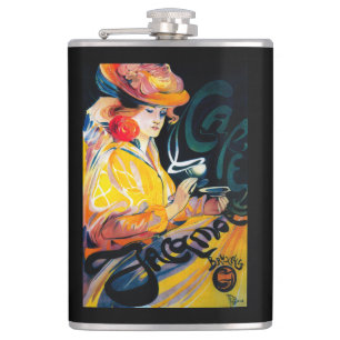Jacqmotte Caf� Vintage PlakatEuropa Flachmann