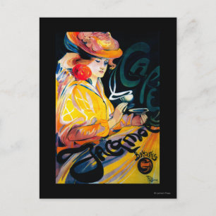 Jacqmotte Caf� Vintage Poster Europa Postkarte