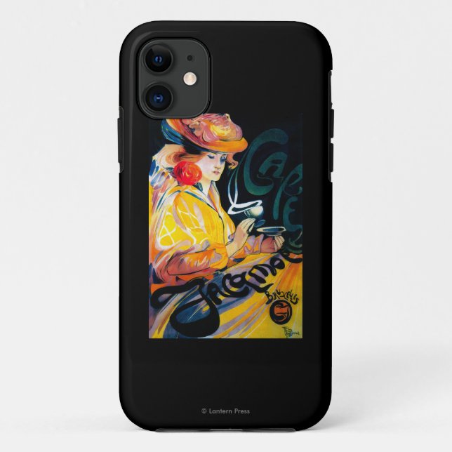 Jacqmotte Caf� Vintages PosterEurope Case-Mate iPhone Hülle (Rückseite)