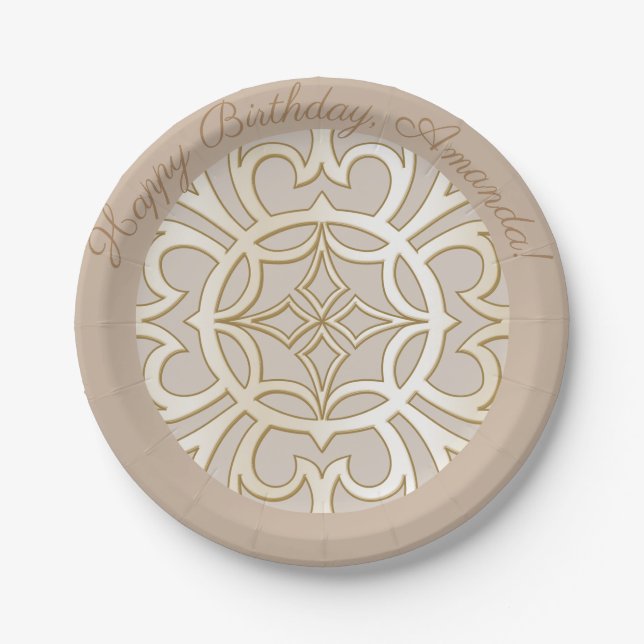 Jacquard Impression Pattern Pappteller (Vorderseite)