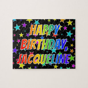 "JACQUELINE" Vorname, Spaß "GLÜCKLICHER GEBURTSTAG Puzzle