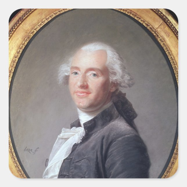 Jacques Alexandre Cesar Quadratischer Aufkleber (Vorderseite)
