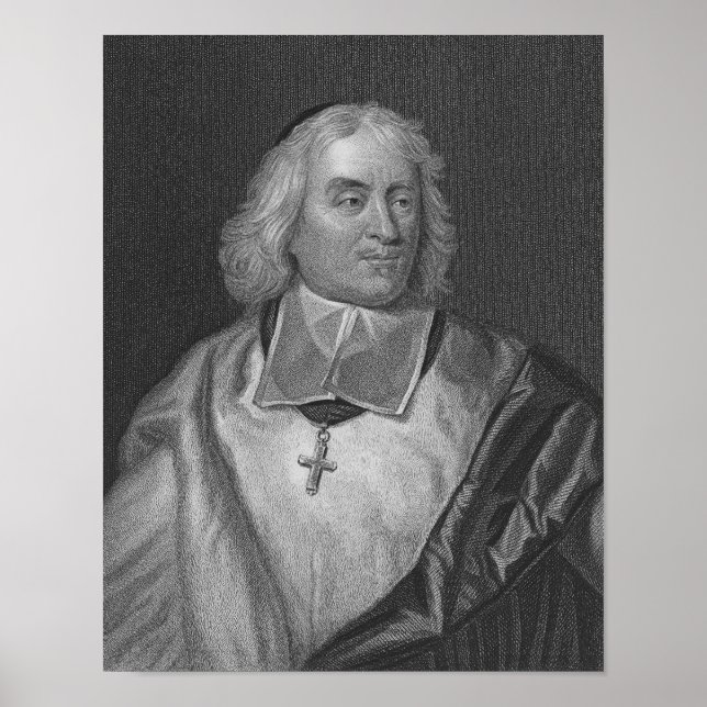 Jacques Bossuet, in Gravur von Richard Woodman Poster (Vorne)