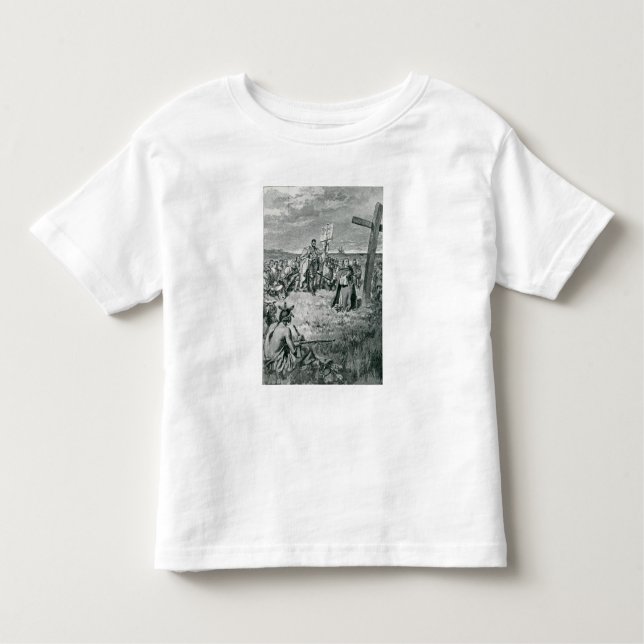 Jacques Cartier, der ein Kreuz bei Gaspe gründet Kleinkind T-shirt (Vorderseite)