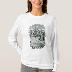 Jacques Cartier, der ein Kreuz bei Gaspe gründet T-Shirt