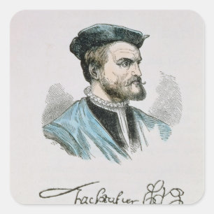 Jacques Cartier Quadratischer Aufkleber