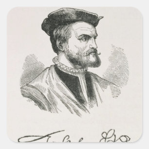 Jacques Cartier Quadratischer Aufkleber