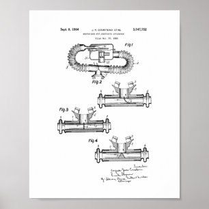 Jacques Cousteau Mundstück zum Atmen Apparatu Poster