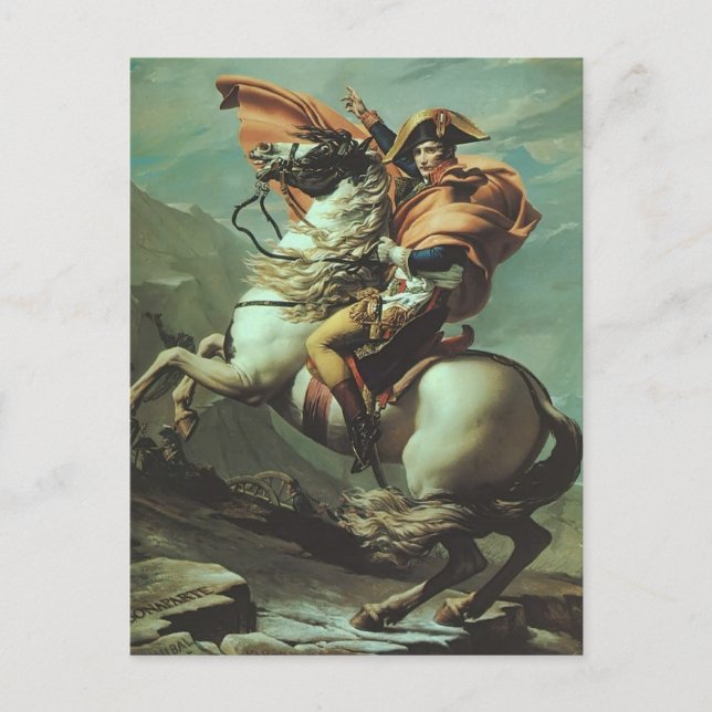 Jacques-David- Napoleon über die Alpen Postkarte (Vorderseite)