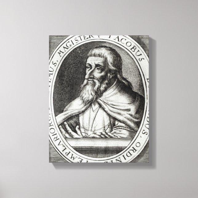 Jacques de Molay Master of Knights Templars Leinwanddruck (Vorderseite)