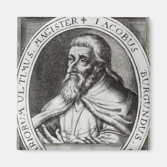 Jacques de Molay Master of Knights Templars Magnet (Vorne)