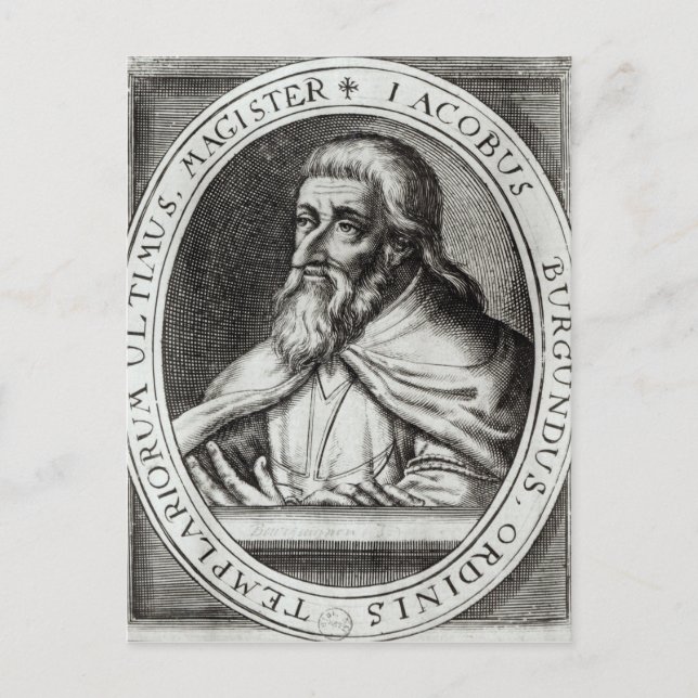 Jacques de Molay Master of Knights Templars Postkarte (Vorderseite)