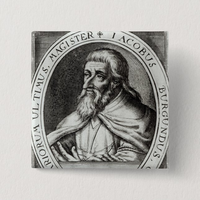 Jacques de Molay-Meister der Ritter Templars Button (Vorderseite)