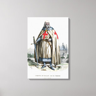 Jacques de Molay - Ritter Templar Leinwanddruck