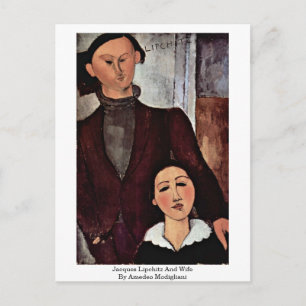 Jacques Lipchitz und Ehefrau von Amedeo Modigliani Postkarte