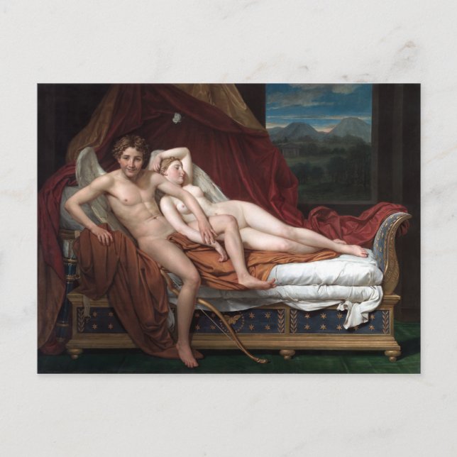 Jacques-Louis David Cupid und Psyche Postkarte (Vorderseite)