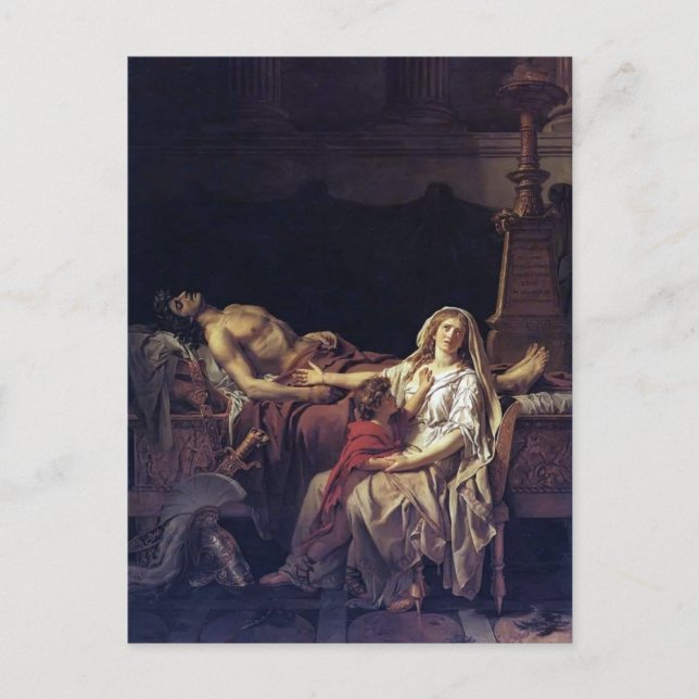 Jacques-Louis David - Der Schmerz der Andromache Postkarte (Vorderseite)