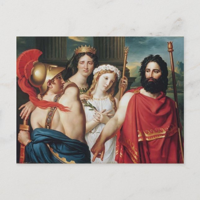 Jacques-Louis David - Die Wut der Achilles Postkarte (Vorderseite)