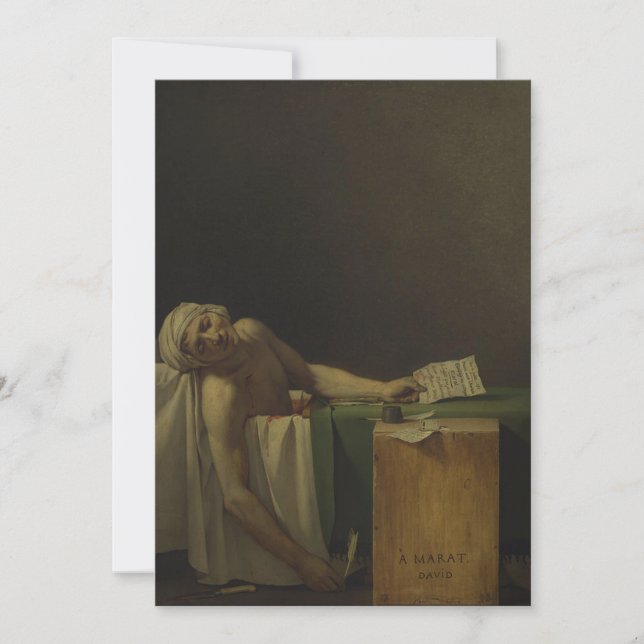 Jacques-Louis David - The Death of Marat Einladung (Vorderseite)