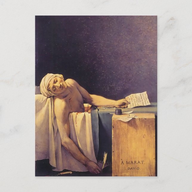 Jacques-Louis David Tod von Marat Postkarte (Vorderseite)