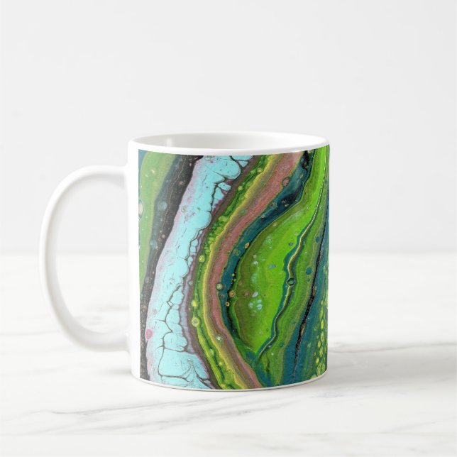 Jada 3 Crazy Green Abstrakte Tasse (Links)