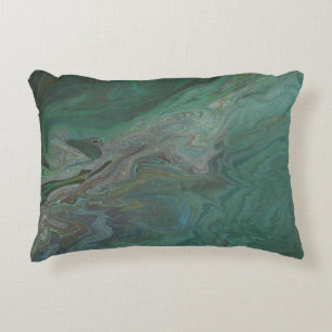 Jade 2 Deep Green Abstrakt Dekokissen