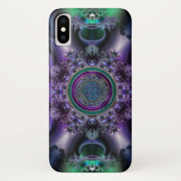 Jade-Amethyst keltischer Fraktal Design iPhone X iPhone X Hülle