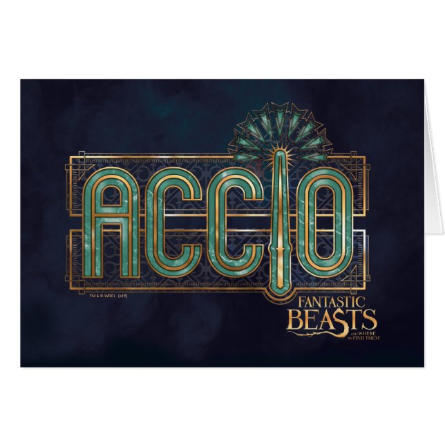 Jade Art Deco ACCIO™ Spell Graphic (Vorderseite (Horizontal))